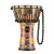 Instrument djembe 7 cali z widocznym korpusem i naciągiem w kolorze Kenyan Quilt