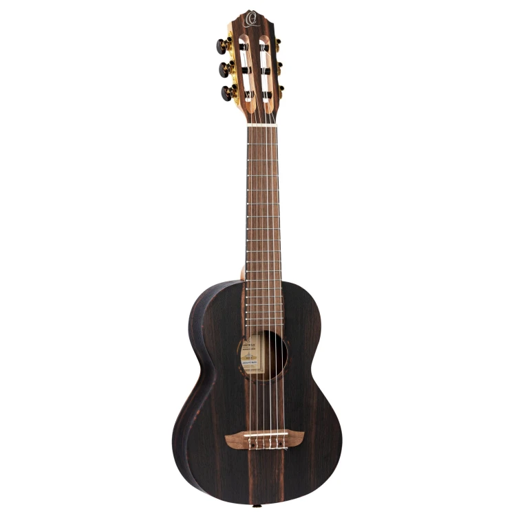 Guitarlele RGL5EB prezentacja korpusu i gryfu z naturalnego hebanu o otwartych porach