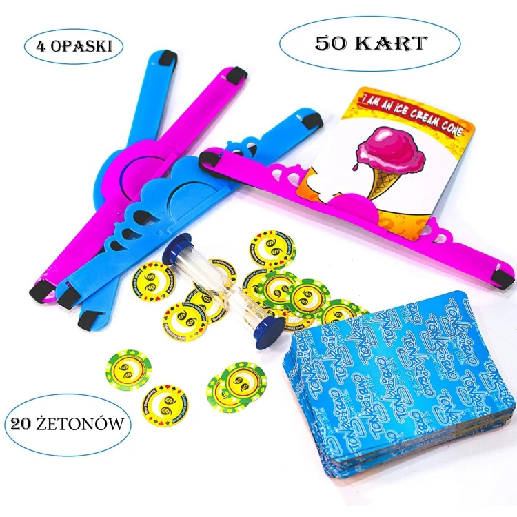 Rodzinna rozgrywka WOOPIE Kim jestem? — dzieci zgadują postaci, korzystając z kart i klepsydry