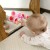 Boczny widok spinnera Pop-it WOOPIE BABY z motywem chmurki i widoczną gumową przyssawką