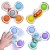 Spinner sensoryczny WOOPIE BABY 3 szt. — zestaw rakiety, kosmity i UFO z gumowymi przyssawkami