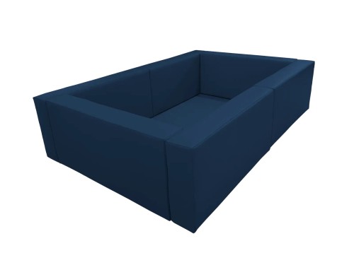 Widok basenu 3 x 3 m z tkaniną KODURA i piankowym wykończeniem stelaża — przeznaczony do sal zabaw, żłobków i rehabilitacji