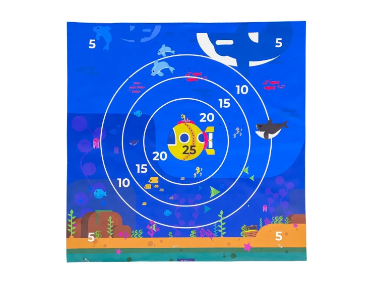 Zbliżenie na fakturę ekoskóry medycznej i antypoślizgowy spód maty celność OCEAN 29 — detal wykończenia