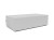 Detale pufy Relax: biała tapicerka i prostokątna forma 120 × 60 cm, przykład ustawienia w sali doświadczania świata