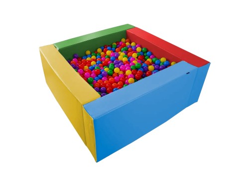 Basen kwadratowy 1,5 × 1,5 m, wys. 60 cm z piłeczkami