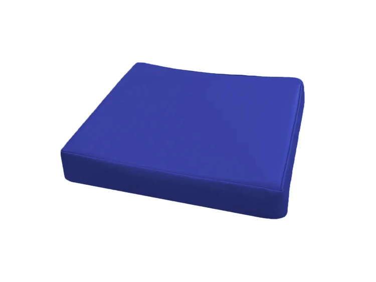 Poduszka do siedzenia 30×30×5 cm, detal pokrowca z powłoką PCV oraz wypełnienia z pianki poliuretanowej, przeznaczona dla wyrobów medycznych