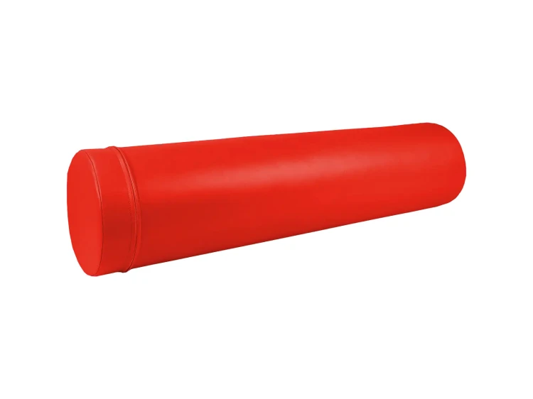 Zbliżenie na łączenia i wykonanie powłoki PCV walca długiego 30 x 120 cm, pokazujące szczegóły wykończenia