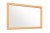 Widok frontu lustra logopedycznego 80x60 cm w ramie buk, pokazujący taflę i proporcje przeznaczone do pracy terapeutycznej