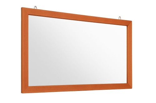 Lustro logopedyczne 100x40 cm w ramie grusza; pokazane całe lustro z widoczną szeroką ramą 5 cm i eleganckim wykończeniem folią meblową