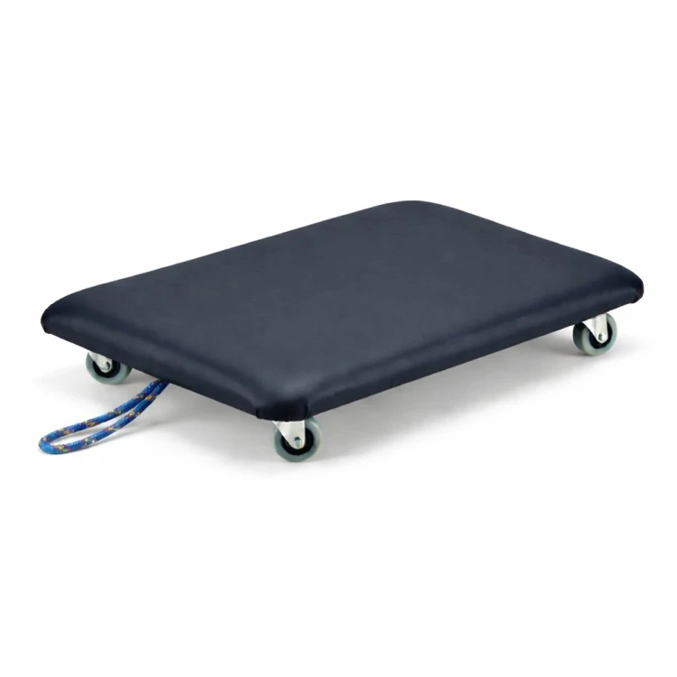 Zbliżenie na łączenia materiałów: sklejka i pianka tapicerska w deskorolce terapeutycznej SI 40 × 60 cm