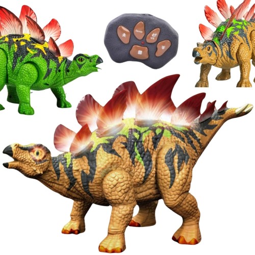 Dinozaur zdalnie sterowany Woopie — Stegozaur RC z podświetleniem i efektami dźwiękowymi