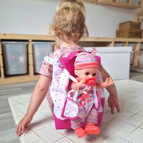 Lalka Bobas WOOPIE w ubranku — zbliżenie na twarz lalki i detale wyrazu oraz makijażu