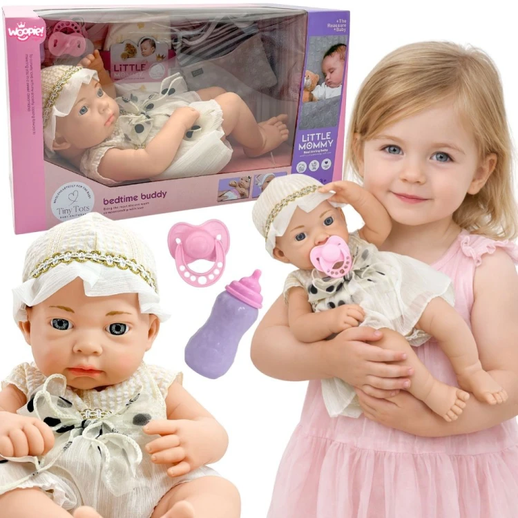 Lalka Bobas 38 cm WOOPIE ROYAL z akcesoriami — frontalny widok w kompletnym ubranku
