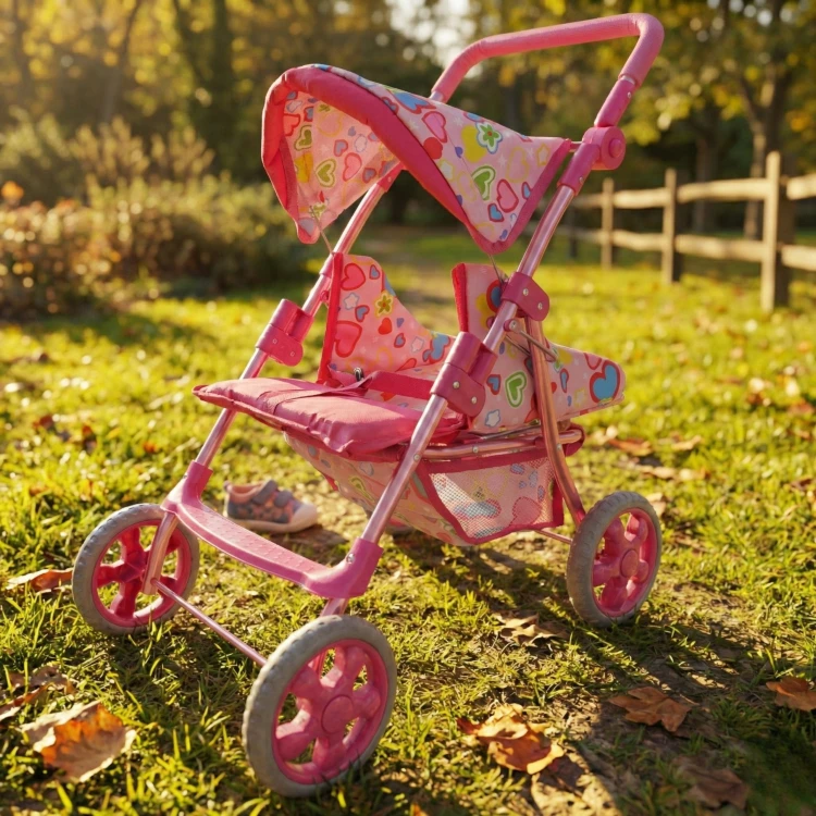 Zbliżenie mechanizmu składania WOOPIE ROYAL — detal łączeń i elementów ułatwiających składanie wózka