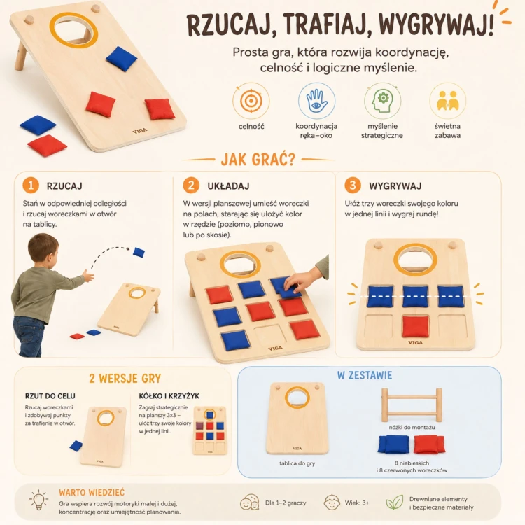 Profil boczny zestawu Viga — stabilna konstrukcja gotowa do zabawy w domu i plenerze