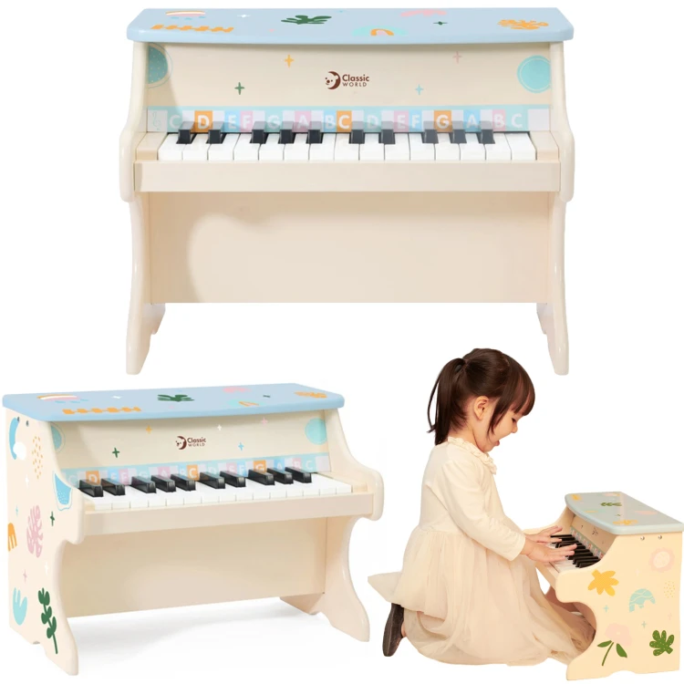Pianino muzyczne Classic World dla dzieci z kolorowymi klawiszami
