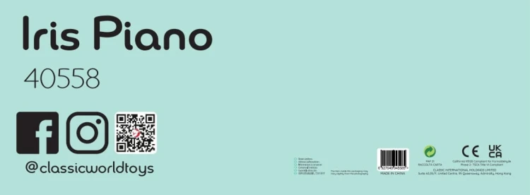 Pianino Classic World w otoczeniu dziecięcych zabawek muzycznych