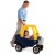 Zbliżenie na logo Little Tikes i kolorowe detale karoserii jeździka Cozy Truck pick up