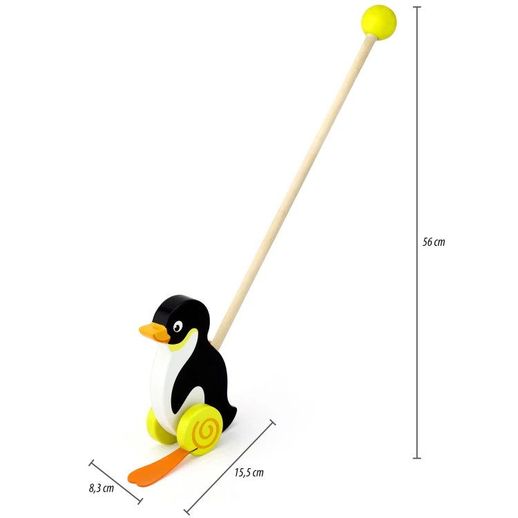 Uchwyt i końcówka kija pchacza VIGA TOYS — ergonomiczny, bezpieczny kształt do trzymania przez małe rączki