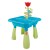 Stolik WOOPIE ustawiony w ogrodzie — scena zabawy podkreślająca funkcję piaskownicy i prowadzenie zabaw wodnych