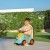 Zbliżenie na zestaw kół CASUAL PUSH N'GO — mechanizm skrętu, łożyska i stabilne opony w detalu