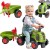 Jeździk Claas 470 Arion FALK w zielonym kolorze z przyczepką — widok 3/4