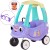 Jeździk Cozy Coupe Little Tikes z motywem Bluey — widok frontalny z kokpitem i daszkiem