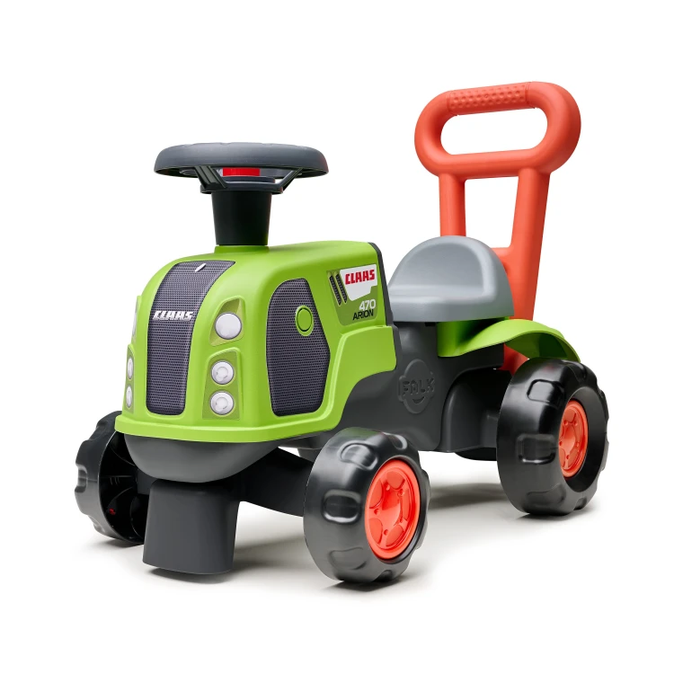 Kolorystyka i naklejki na boku traktora Baby Claas Arion 470 — detal graficzny i oznaczenia FALK