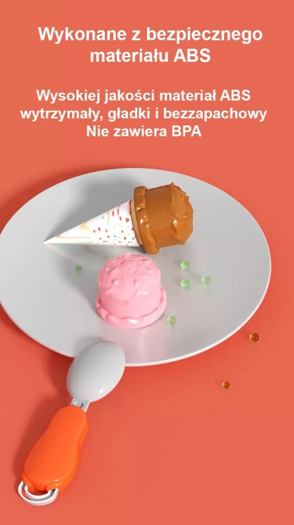 Kasetka i kasa sklepu z akcesoriami Woopie — widok z boku pokazujący przyciski i miejsce na bilon