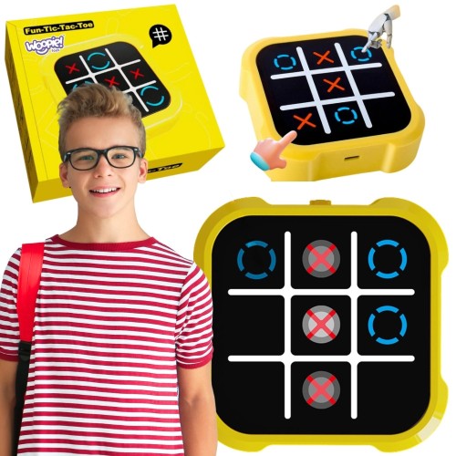 WOOPIE Gra elektroniczna Kółko i Krzyżyk — konsola edukacyjna z czytelnym ekranem i przyciskami