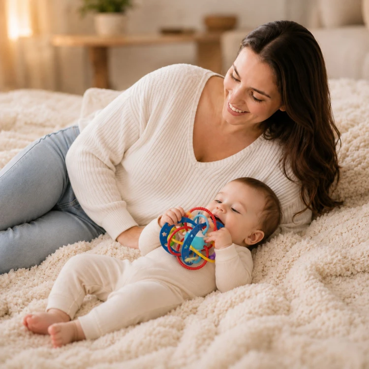 Montessori inspiracja WOOPIE BABY — sensoryczne elementy do zabawy manipulacyjnej dla niemowląt