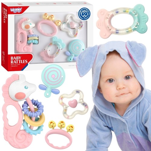 WOOPIE BABY Zestaw gryzaków i grzechotek sensorycznych