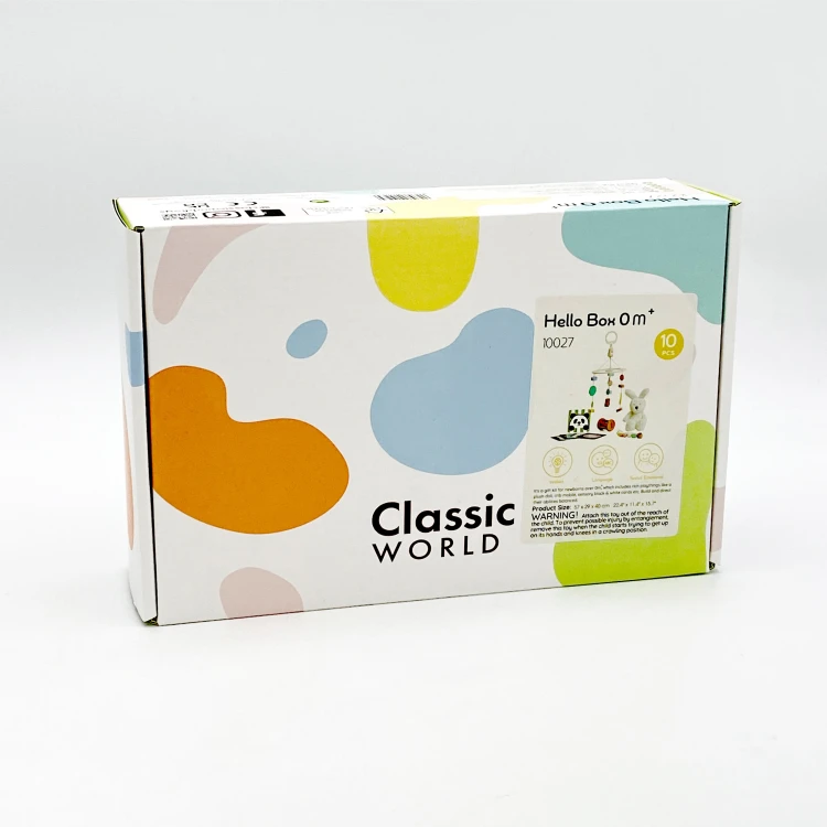 Gryzak i grzechotka obok siebie — porównanie wielkości i ergonomicznych kształtów w zestawie CLASSIC WORLD