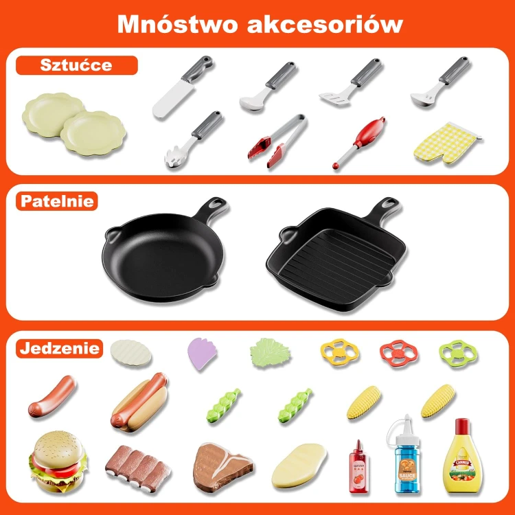 Efekt świetlny LED w kuchni WOOPIE — podświetlane elementy widoczne przy przyciemnionym świetle otoczenia