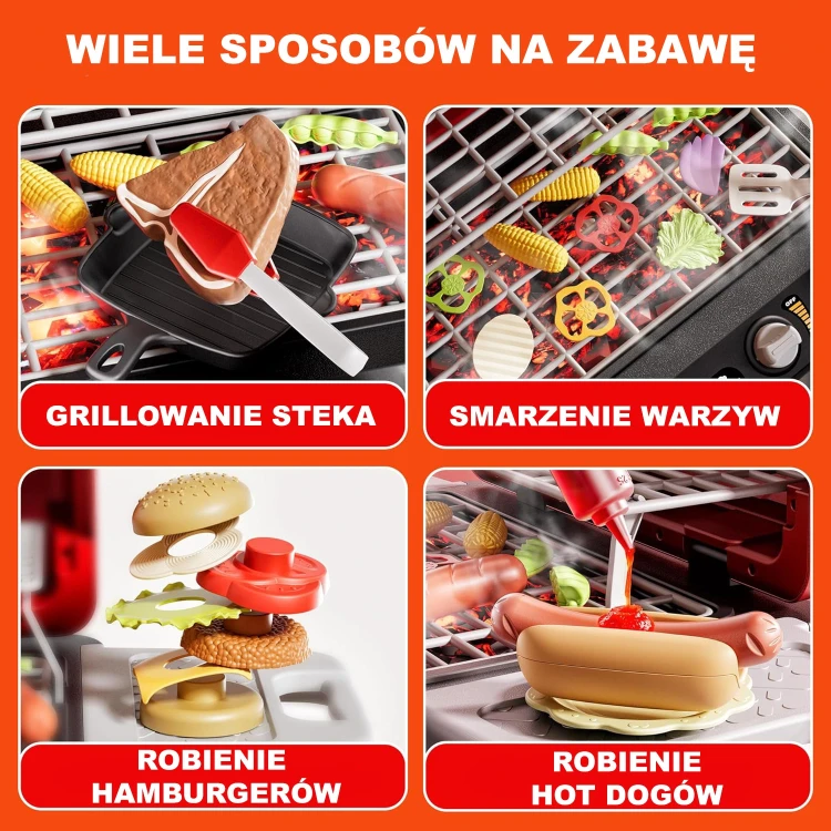 Rozłożone elementy zestawu XL 31 el. WOOPIE — wszystkie części ułożone przed montażem i kontrolą zawartości