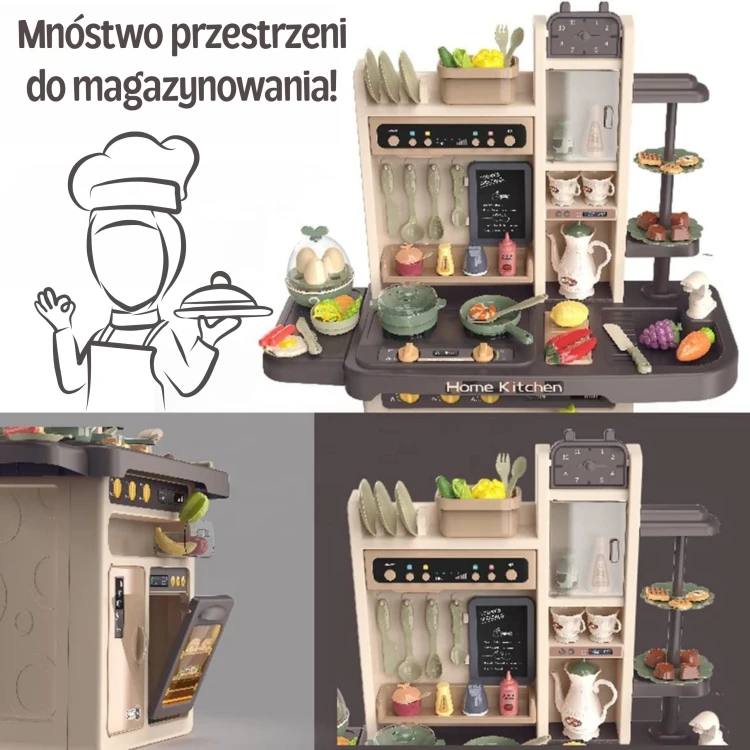 Zlew z kranem i obiegiem wody w kuchni WOOPIE — pokaz funkcji i realistyczny strumień widoczny na ujęciu