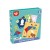 Zestaw edukacyjny Puzzle Tangram 18el. TOOKY TOY na fotografii prezentującej całą zawartość i układy