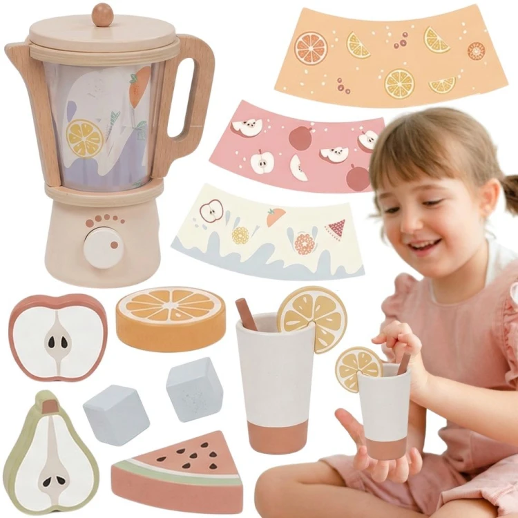 TOOKY TOY blender kuchenny z akcesoriami 18 elementów marki 51 na białym tle, widok z przodu