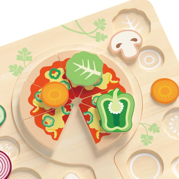 Spód kawałków pizzy z widocznymi rzepami i mocowaniami — detal konstrukcji CLASSIC WORLD