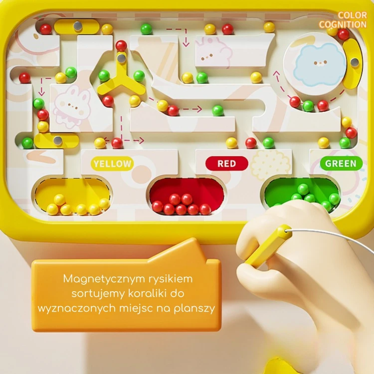 Tylny panel tablicy magnetycznej WOOPIE — uchwyt do zawieszenia oraz widoczna konstrukcja stabilizująca