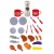 Kompozycja ujęć grilla WOOPIE — widok z przodu, z boku oraz detal panelu i akcesoriów