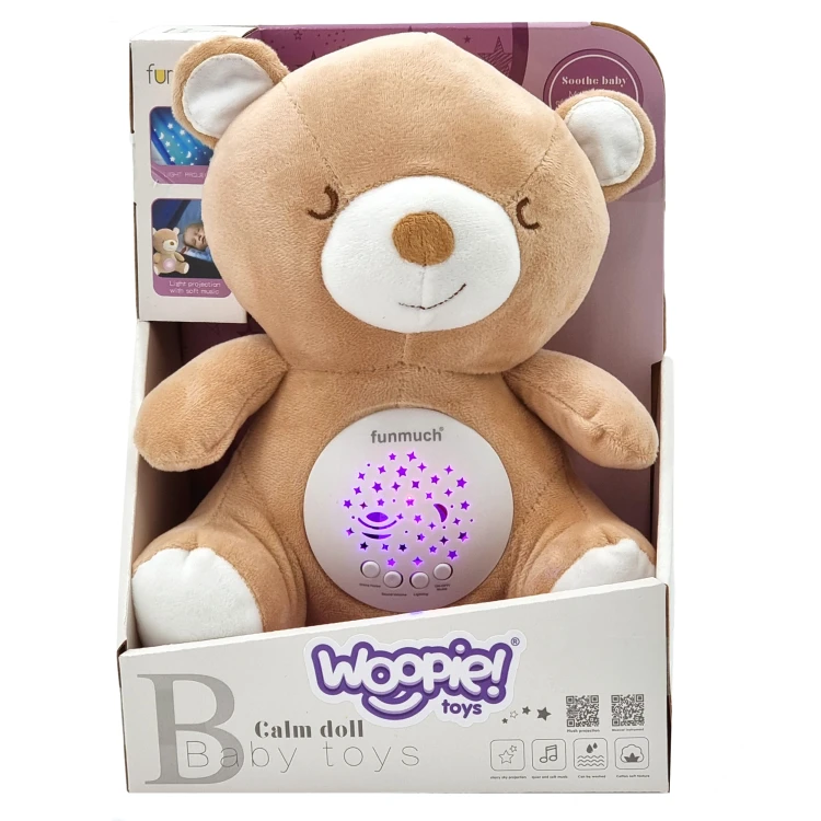 Miś WOOPIE BABY 88 w aranżacji pokoju dziecięcego — ujęcie aplikacyjne pokazujące użycie podczas zasypiania