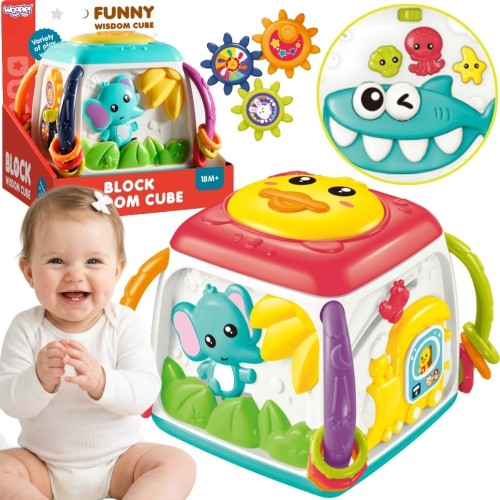 WOOPIE BABY Interaktywna kostka edukacyjna 18 m+