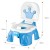 Widok z góry krzesełka WOOPIE BABY — ergonomiczne siedzisko i forma ułatwiająca użycie w domu.