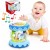 Interaktywna zabawka Muzyczny Bębenek Pozytywka 3w1 Woopie Baby z kolorowymi elementami i projekcją gwiazd