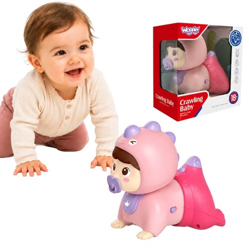 WOOPIE BABY raczkujący bobas 88 — świecąca zabawka z melodiami widoczna z przodu, panel i kolorowe elementy