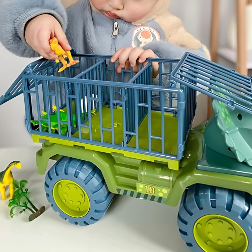 Widok boczny ciężarówki Dinozaur WOOPIE — detal kabiny i profil transportera z wyraźnym konturem nadwozia