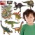 Zestaw figurek dinozaurów WOOPIE, 6 sztuk T-Rex ustawionych w szeregu na białym tle, widok frontalny