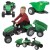 WOOPIE Traktor na pedały Farmer GoTrac MAXI z przyczepą — widok 3/4 z przodu, widać ciche koła