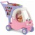 Zbliżenie kół i podstawy wózka na zakupy Cozy Coupe — trwałe detale i kontrastowa różowa obudowa Little Tikes.